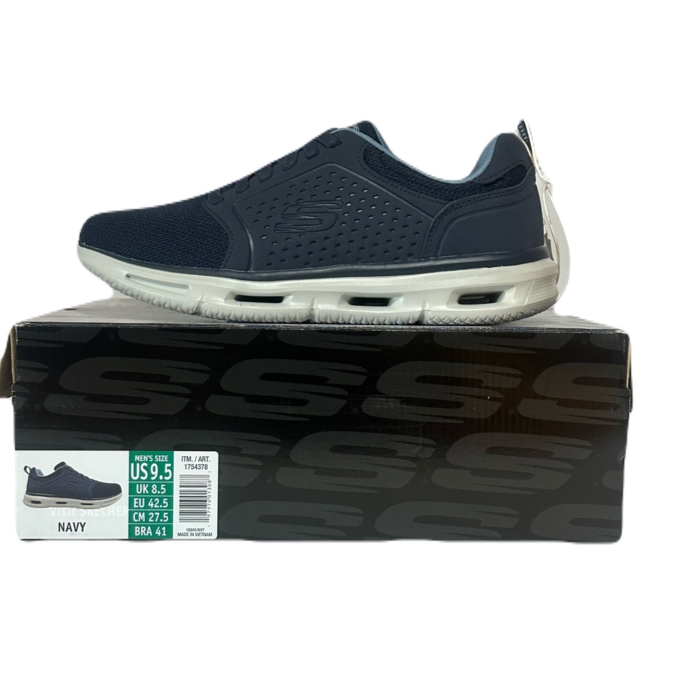 Skechers Glide-Lite Men's Classic Shoes Fit With Memory Foam (Navy, Medium 9.5) - Picture 15 of 16